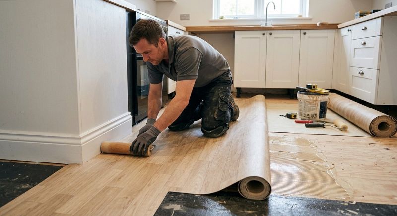 Sheet Linoleum Installation in Weatherford, TX